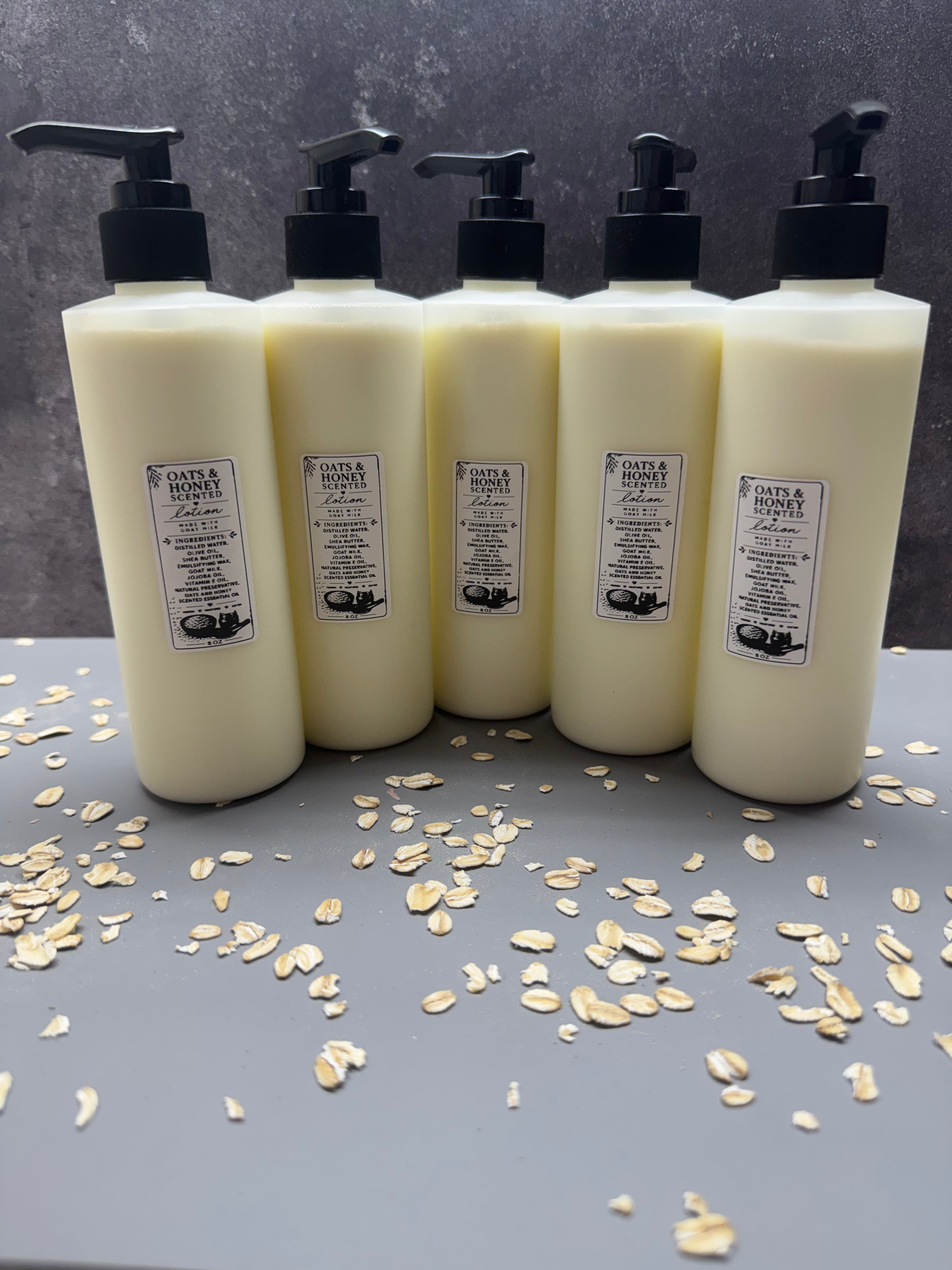 Oatmeal and honey scented lotion