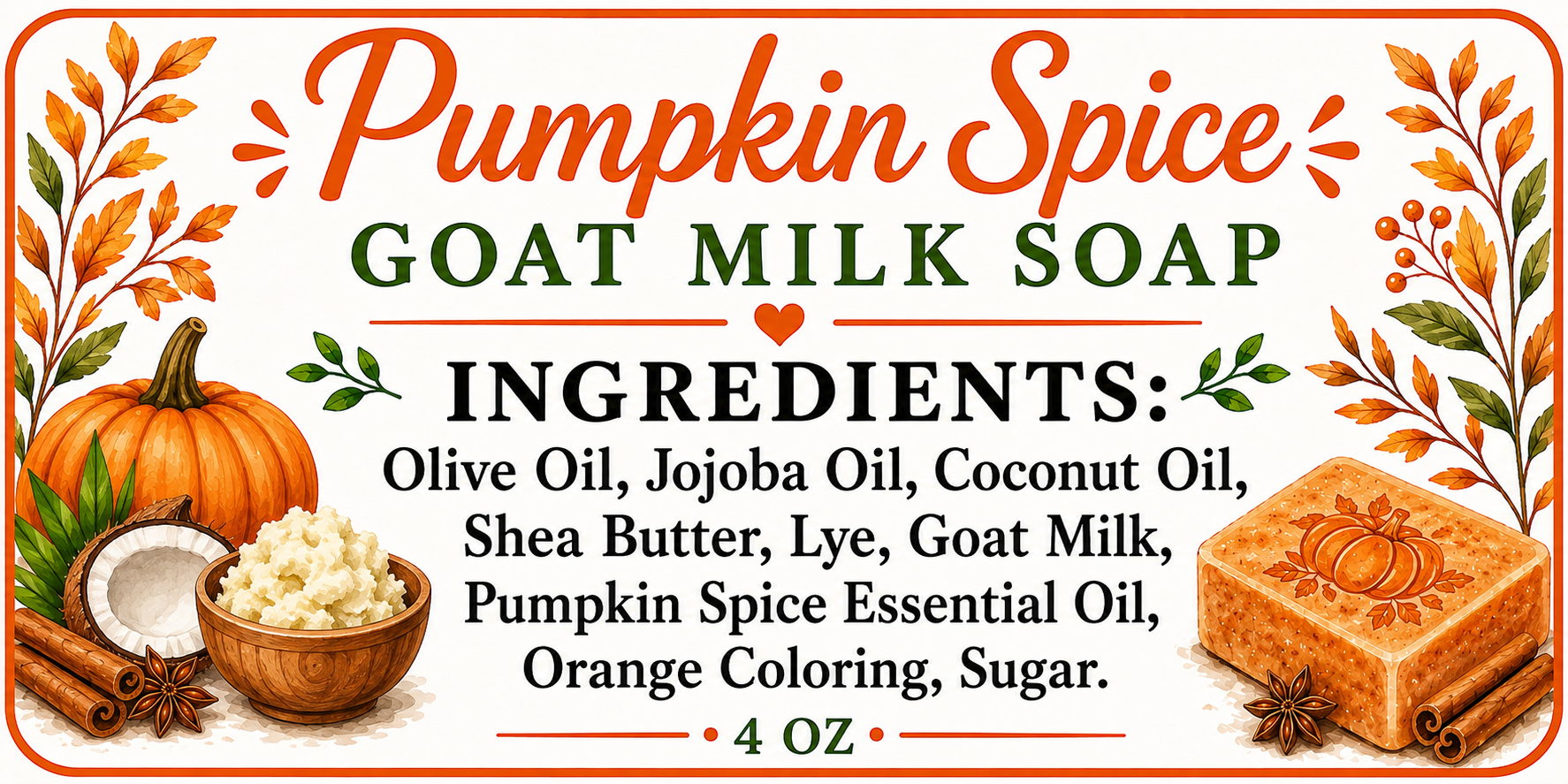 Pumpkin spice scented soap