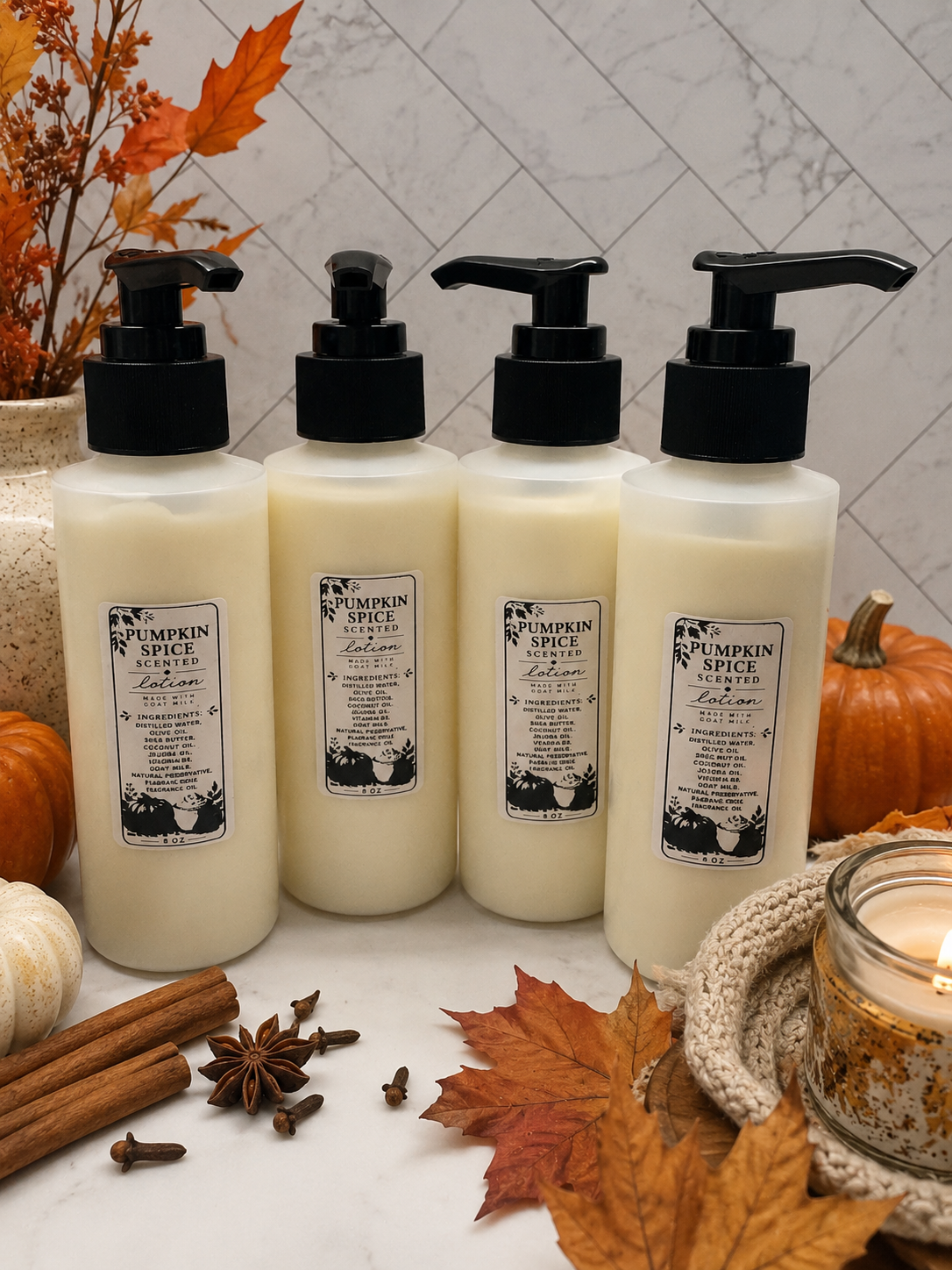Pumpkin spice scented lotion
