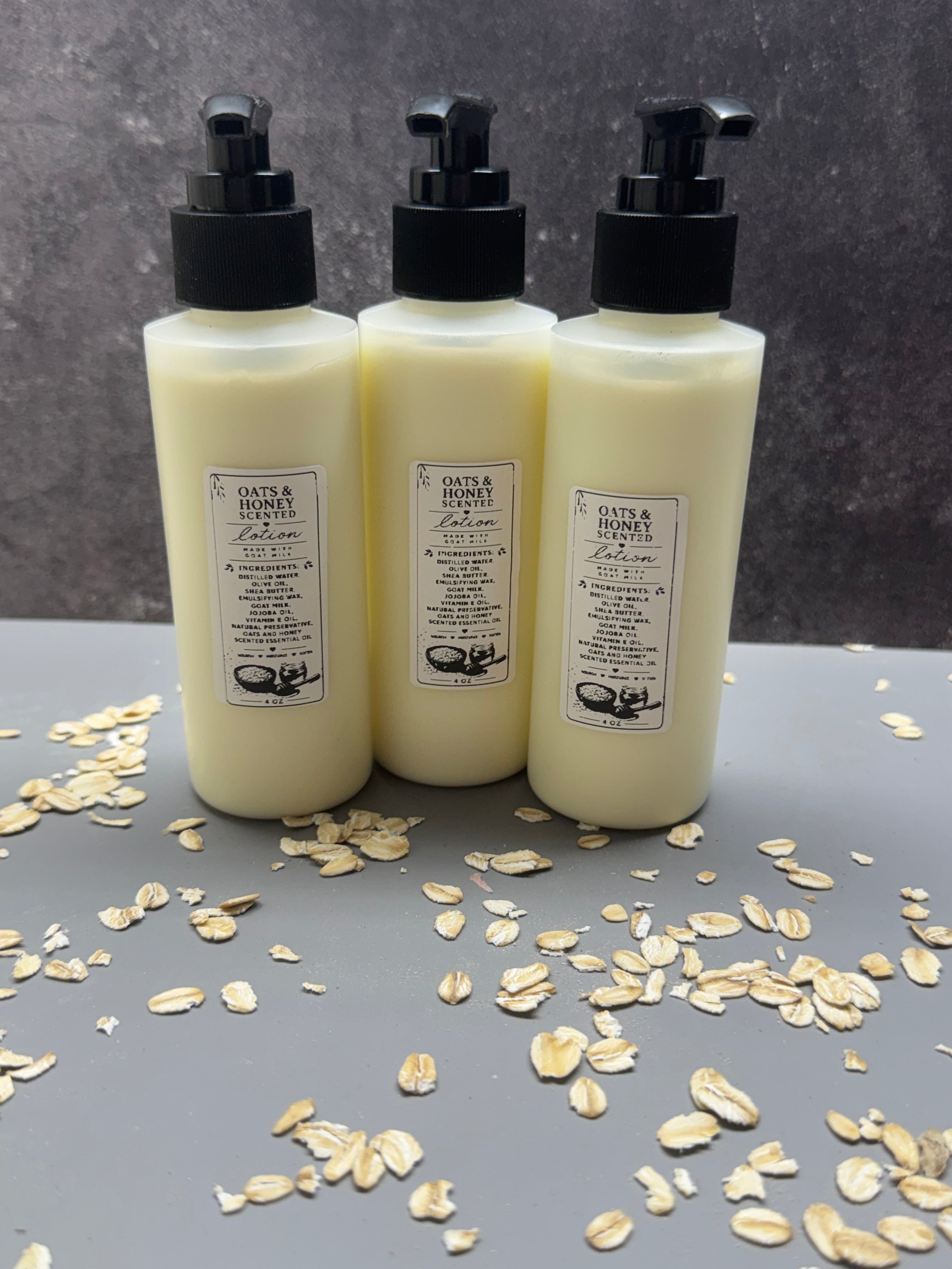 Oatmeal and honey scented lotion