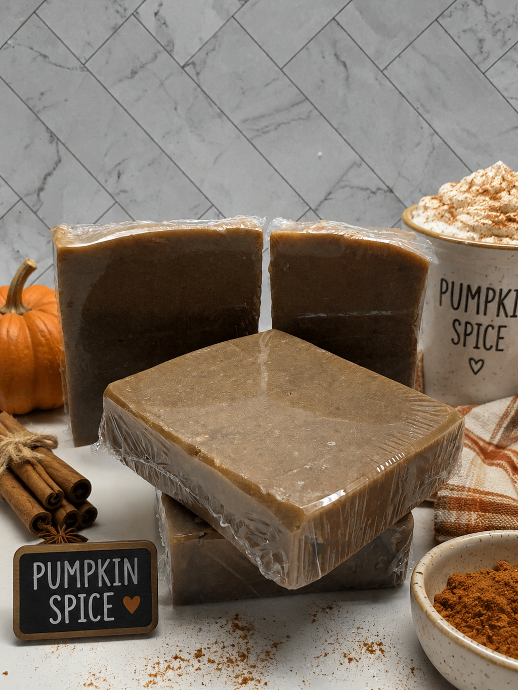 Pumpkin spice scented soap