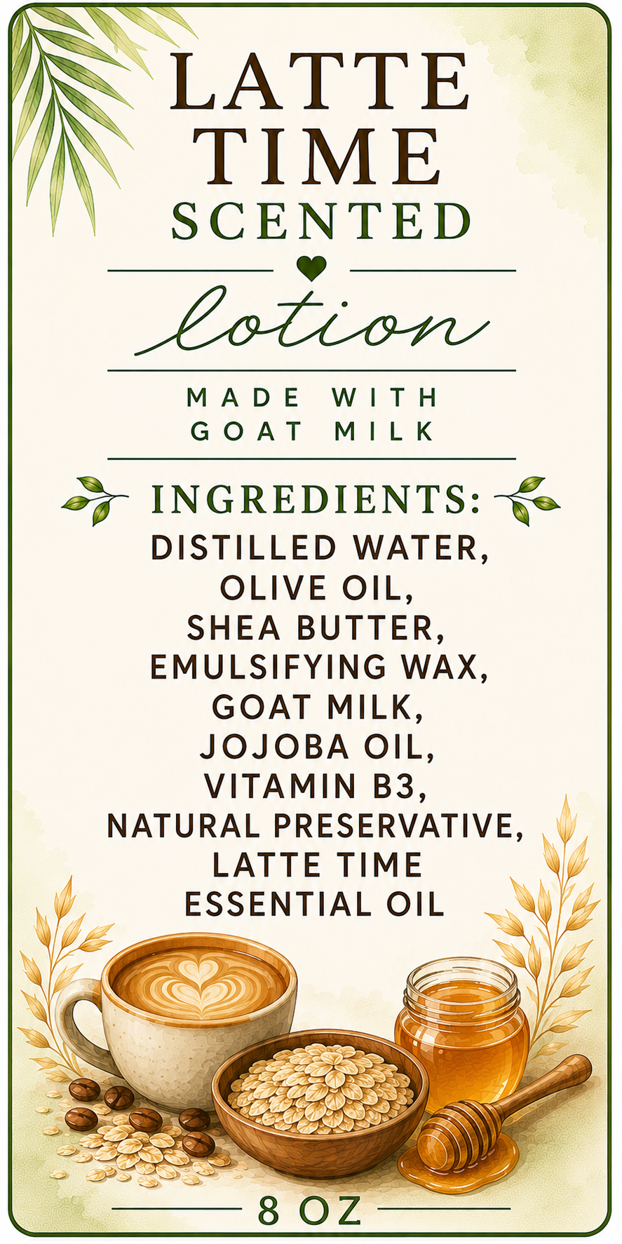 Latte time Scented lotion