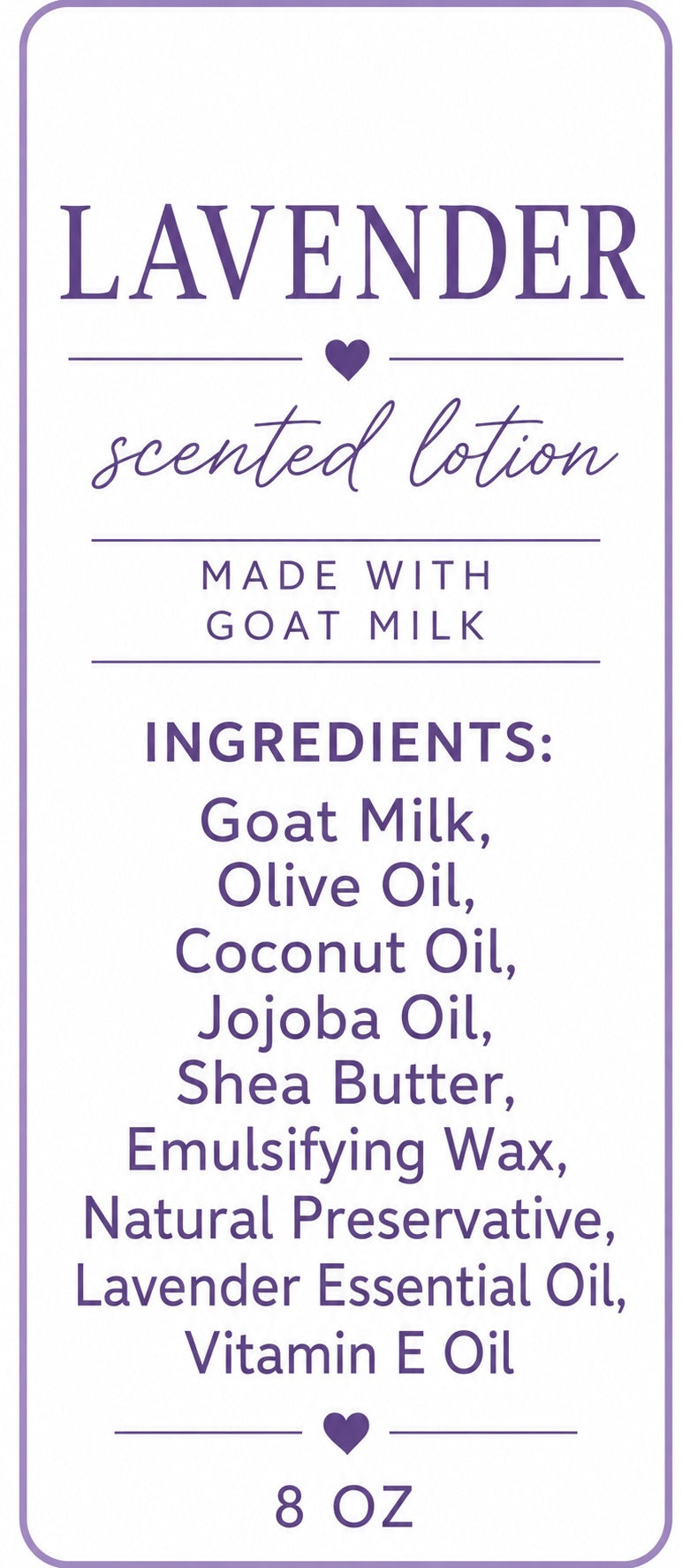 Lavender scented lotion