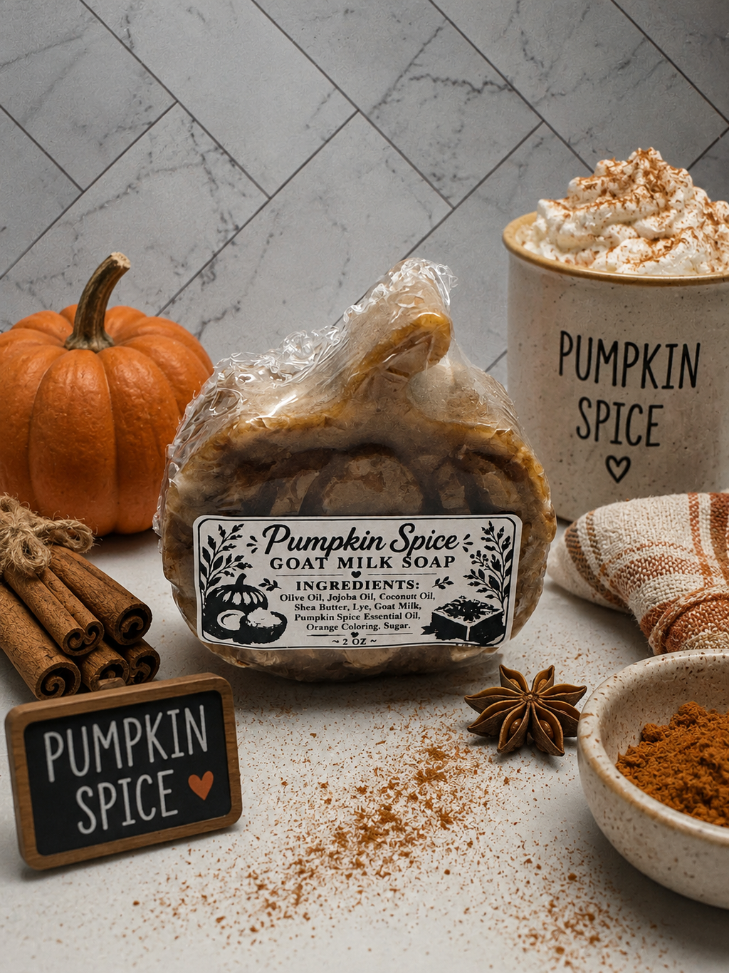 Pumpkin spice scented soap
