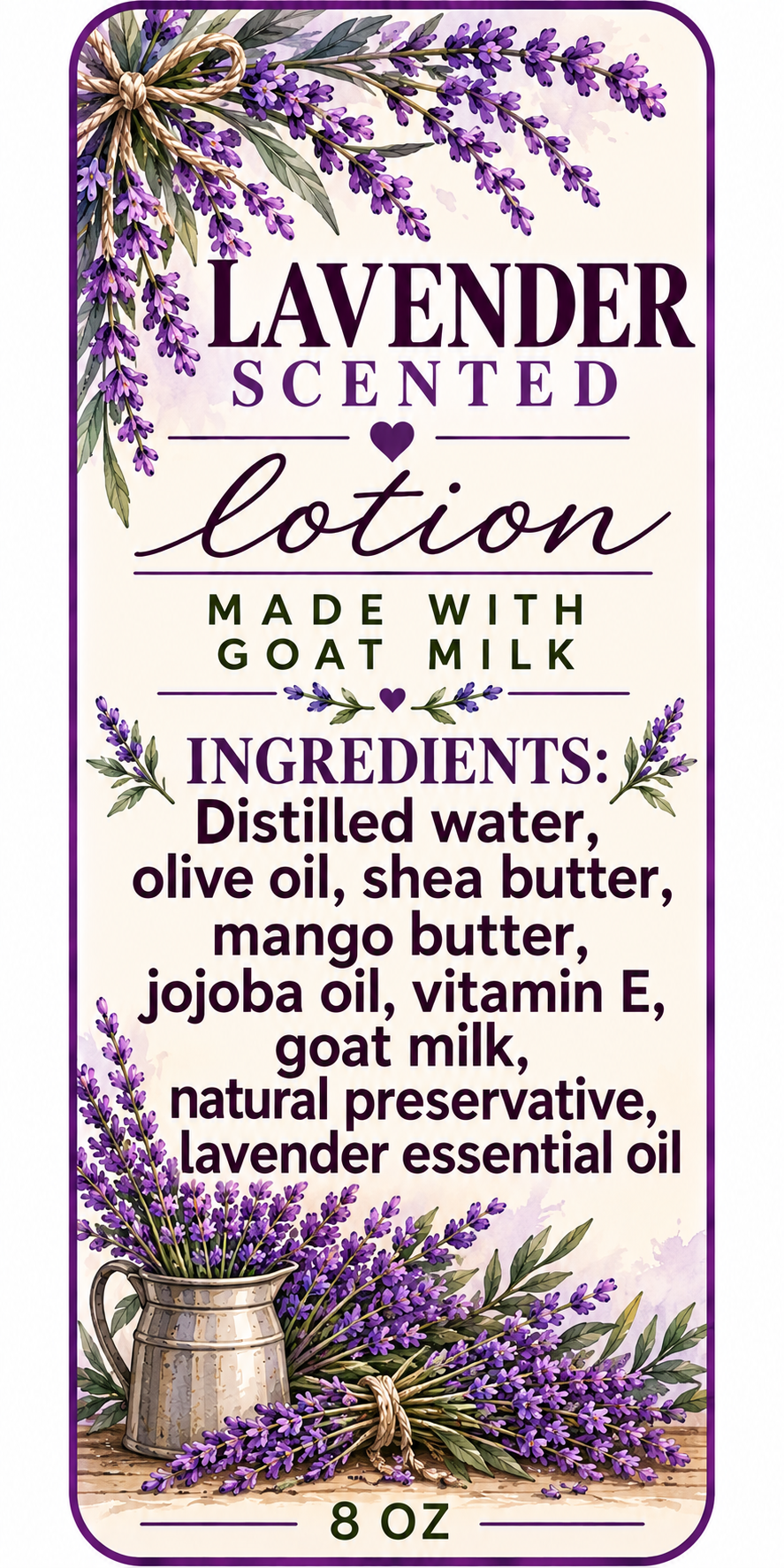 Lavender scented lotion