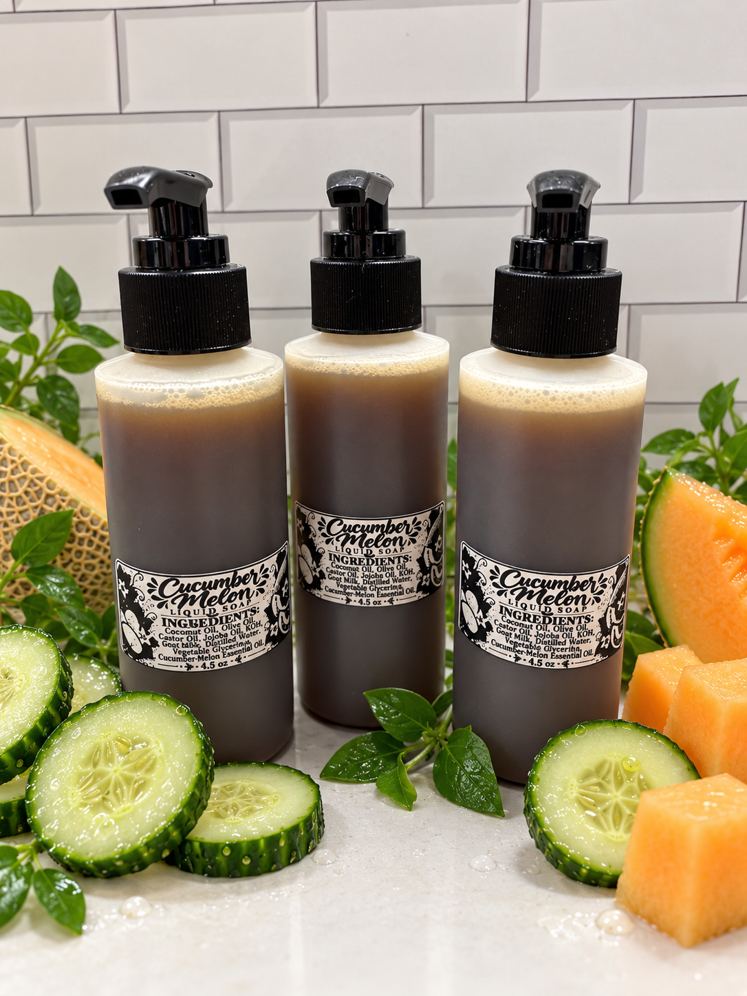 Cucumber Melon Scented Liquid Soap